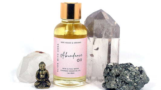 Abundance Oil from Natural Vegan Essential Oils Wealth Financial Freedom Success Manifestation Energy Protection Orange Geranium Scent Align With Anna Anna Ortiz-Aragon Aromatherapy Products Women Made The Pachamama Shift